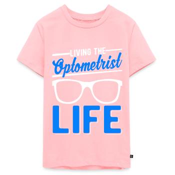 Living the Optometrist Life Optiker - Teenager Premium Bio T-Shirt - Rosa - Vorne