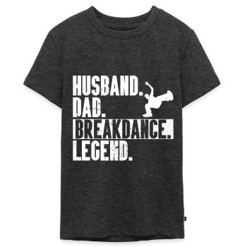 Breakdance - Teenager Premium økologisk T-shirt - antracit meleret - Foran - AI Model Teenager Male light (155cm)