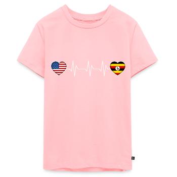 Uganda - Teenager Premium Organic T-Shirt - rose - Front