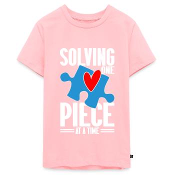 Puzzle Pièce Puzzle Amateur de Puzzle - T-shirt Premium bio Ado - rose - Devant