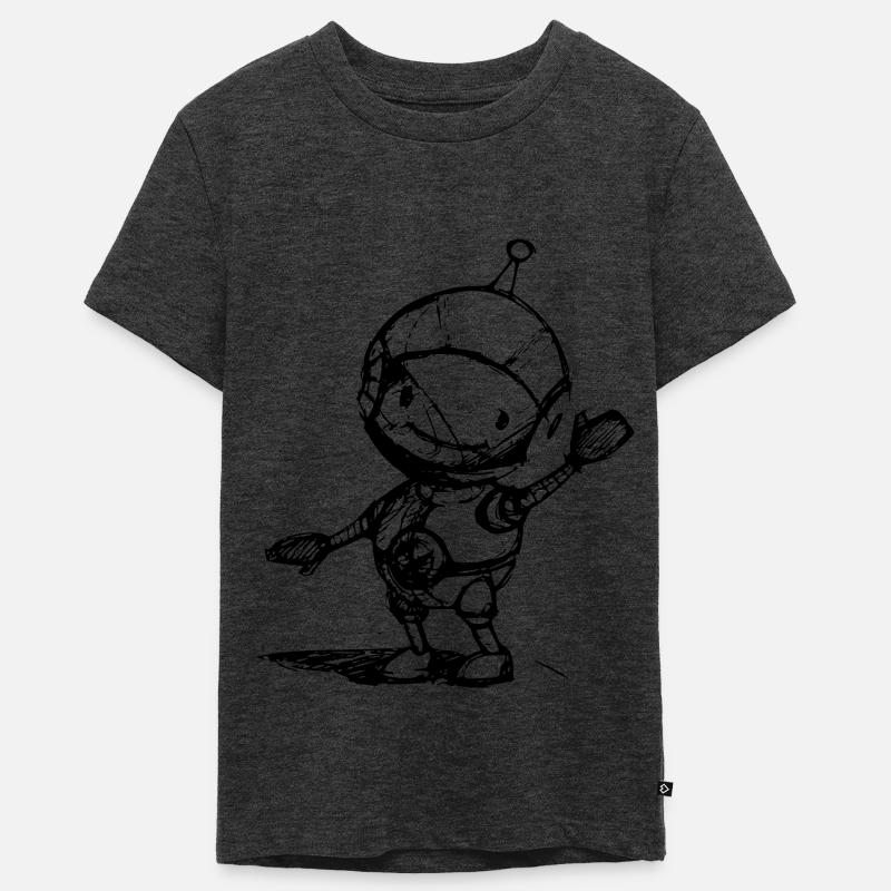 Robot Space - T-shirt Premium bio Ado - anthracite chiné