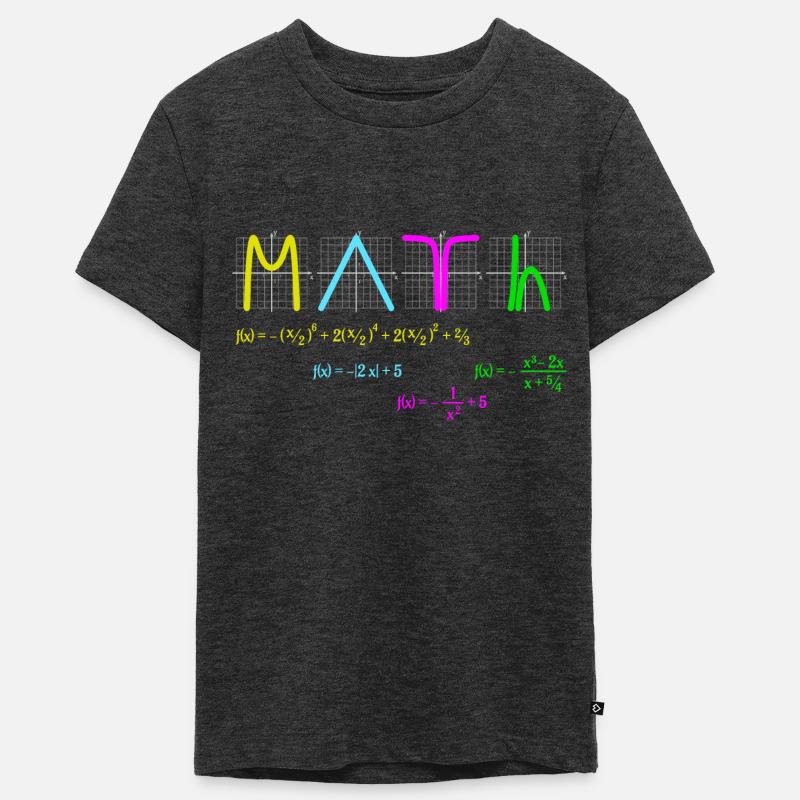 Math with Functions colored - T-shirt Premium bio Ado - anthracite chiné