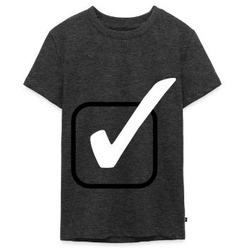 symbole de crochet - T-shirt Premium bio Ado - anthracite chiné - Devant - AI Model Teenager Male light (155cm)