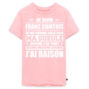 Franc comtois Ich halte meinen Mund nicht zu frank comté - Teenager Premium Bio T-Shirt - Rosa - Vorne