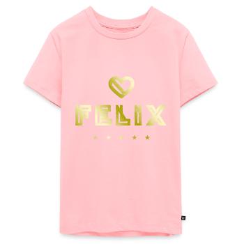 Félix Herz - T-shirt Premium bio Ado - rose - Devant