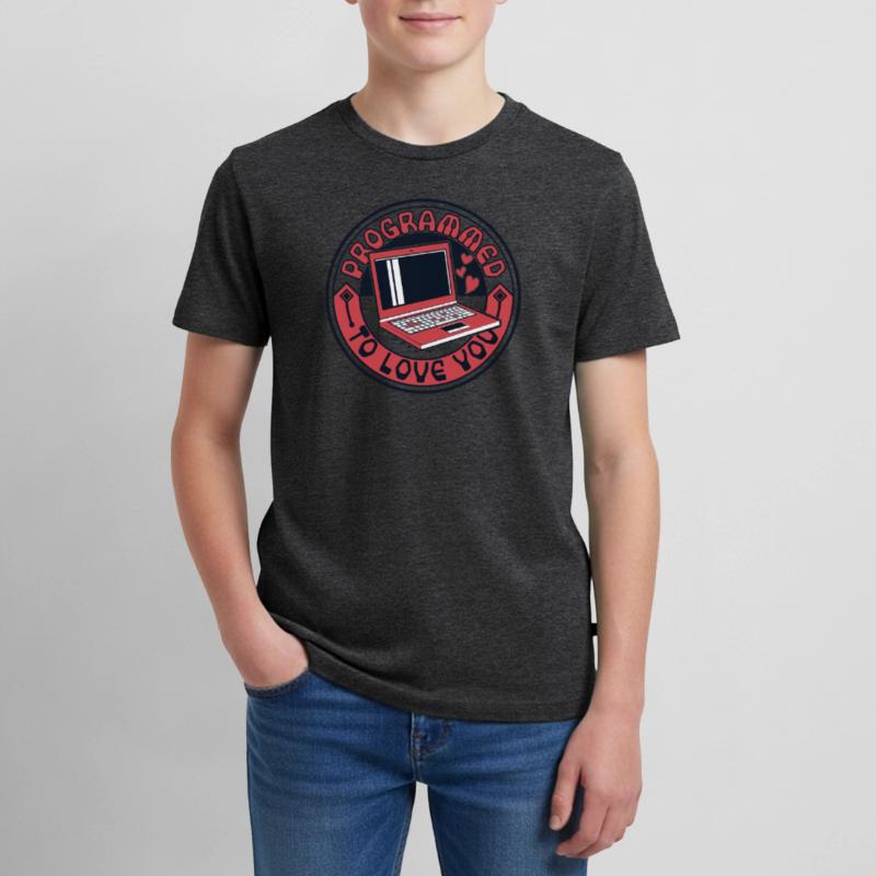 Programmed To Love You Developer Coder Teenager Premium Bio T-Shirt