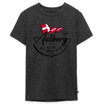 AALBORG - Ma deuxième maison - b - T-shirt Premium bio Ado - anthracite chiné - Devant - AI Model Teenager Male light (155cm)