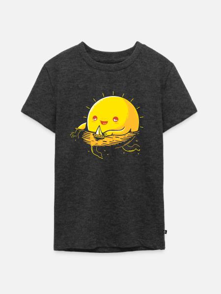 Sun in the water - Teenager Premium Organic T-Shirt - heather anthracite