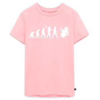Drum Evolution - Teenager Premium Bio T-Shirt - Rosa - Vorne