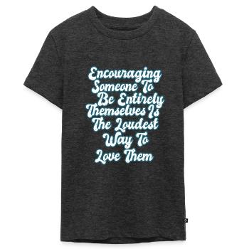 Life Wisdom Growth Mindset Inspirational Quote - Teenager Premium Bio T-Shirt - Anthrazit meliert - Vorne - AI Model Teenager Male light (155cm)