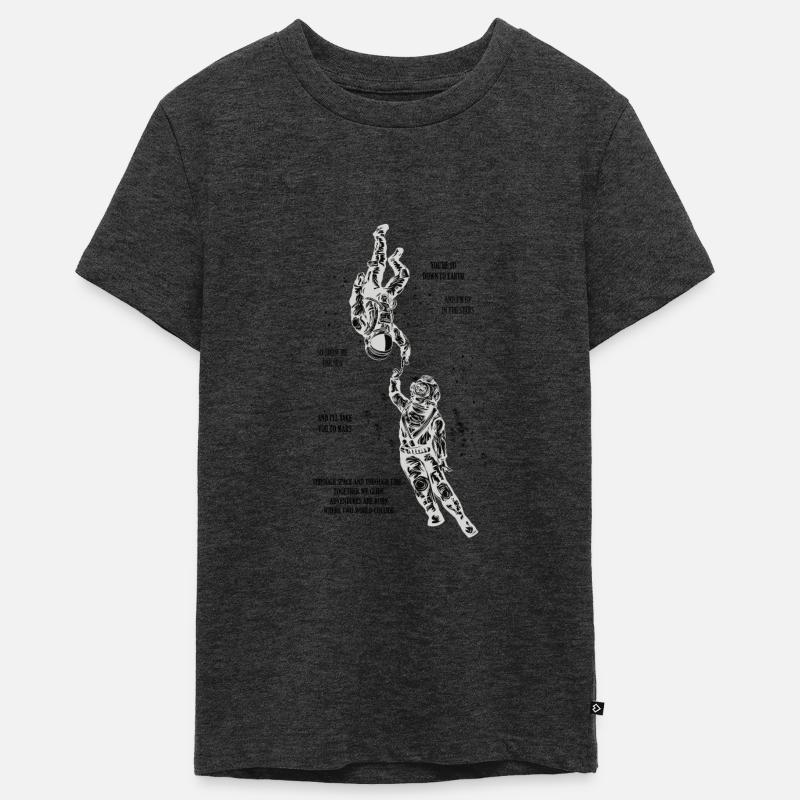 À travers l'espace et à travers le temps - T-shirt Premium bio Ado - anthracite chiné