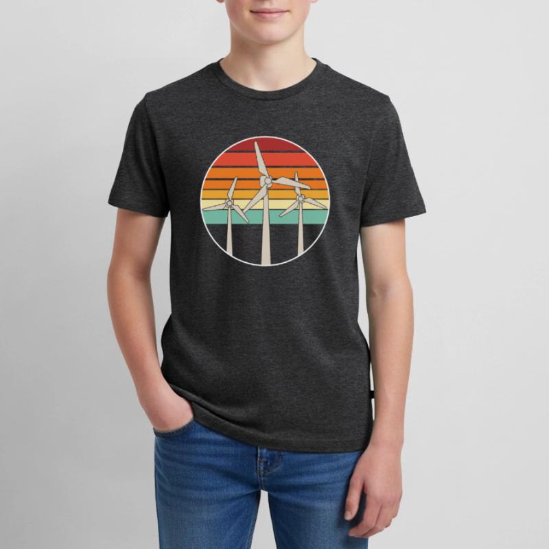 Énergie éolienne Éolienne Éolienne Éolienne Éolienne renouvelable T-shirt Premium bio Ado