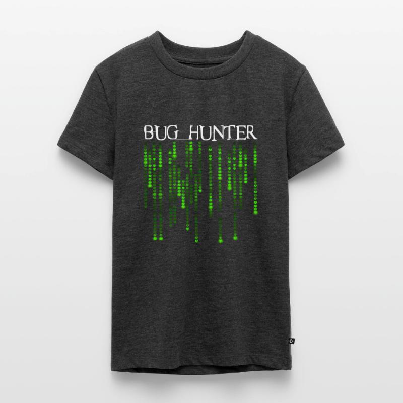 Bug Hunter - Bugs du code source vert néon T-shirt Premium bio Ado