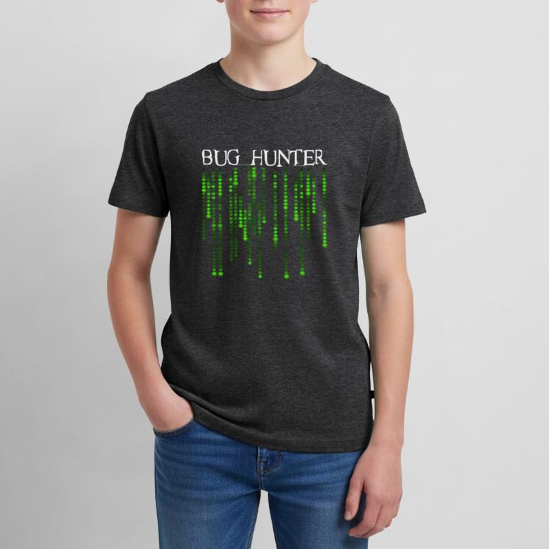 Bug Hunter - Bugs du code source vert néon T-shirt Premium bio Ado