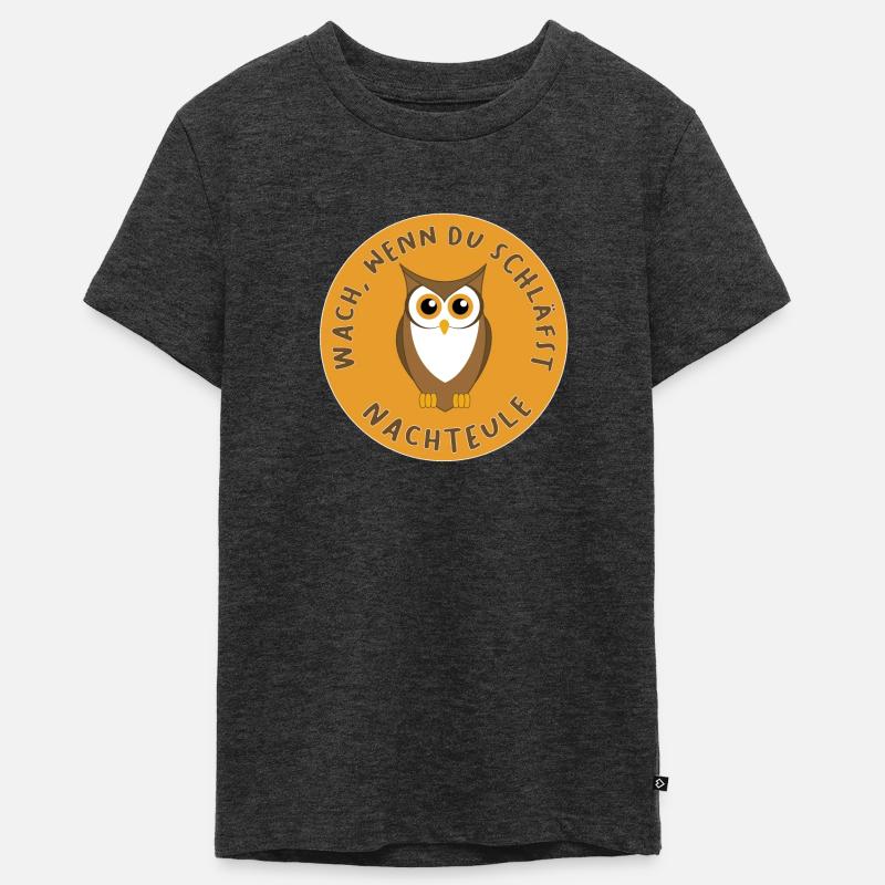 Oiseau de nuit - T-shirt Premium bio Ado - anthracite chiné