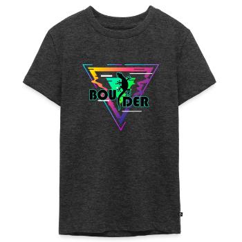 bloc bloc bloc - T-shirt Premium bio Ado - anthracite chiné - Devant - AI Model Teenager Male light (155cm)