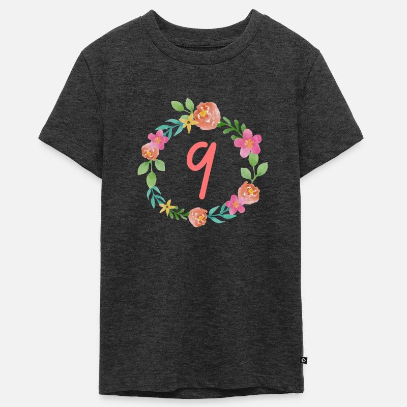 9 anniversaire chemise - T-shirt Premium bio Ado - anthracite chiné
