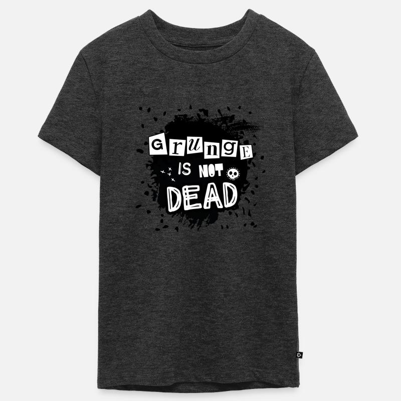 Grunge is not dead - T-shirt Premium bio Ado - anthracite chiné