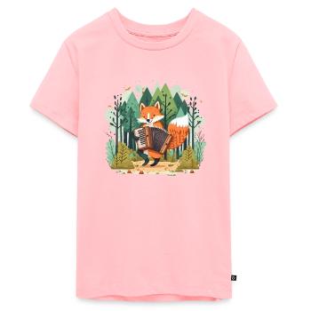 Musical Fox - Teenager Premium økologisk T-shirt - rosa - Foran