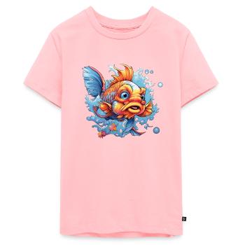 Pez dorado - Camiseta prémium ecológica para adolescentes - rosa - delante