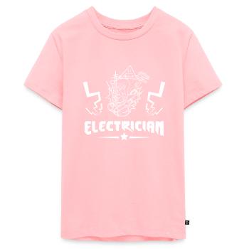 Électricien Électricien Technicien d’éclairage Lampe - T-shirt Premium bio Ado - rose - Devant
