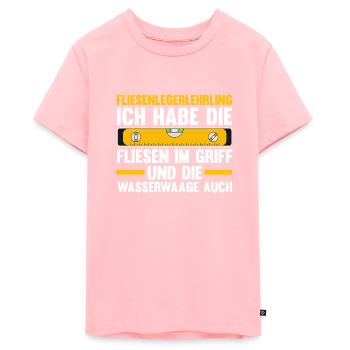 Fliesenlegen Ausbildung Lehrling Auzbi Fliesenlege - Teenager Premium Bio T-Shirt - Rosa - Vorne