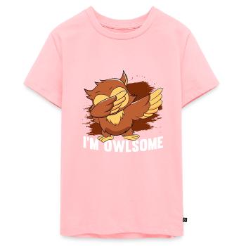 Je suis Owlsome Ornithologue Oiseaux nocturnes Cool Dabb - T-shirt Premium bio Ado - rose - Devant