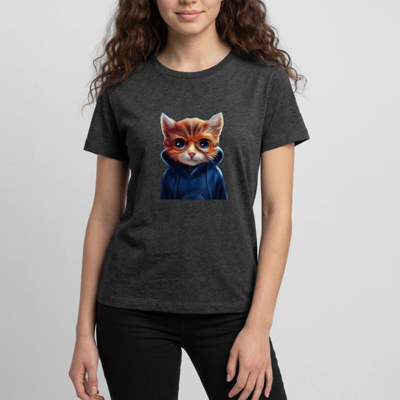 Chat avec pull T-shirt Premium bio Ado