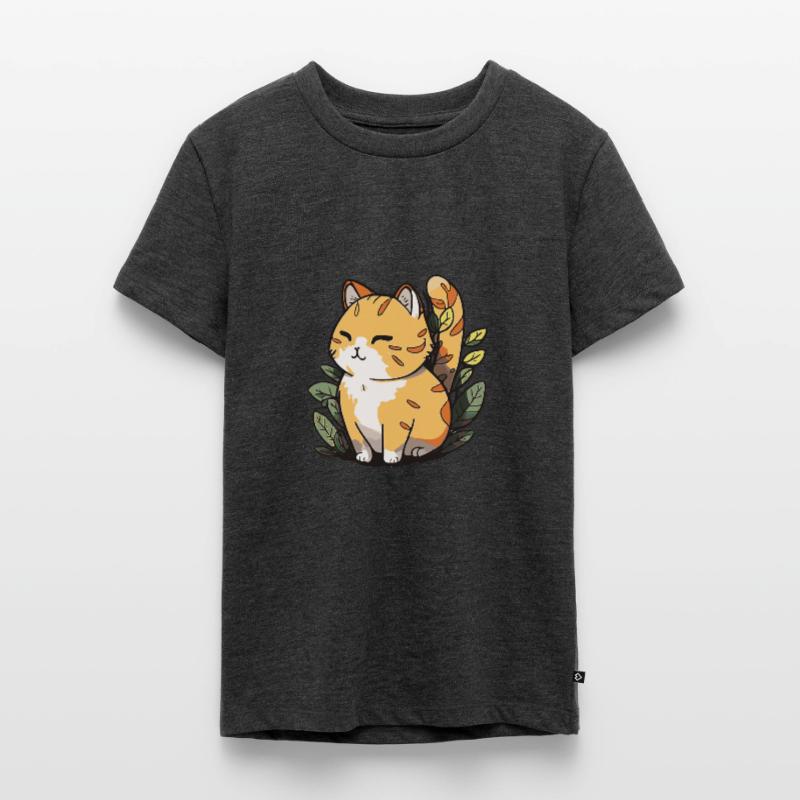 Comic Cute Kawaii Cat Star Kitten Kitten Teenager Premium Organic T-Shirt