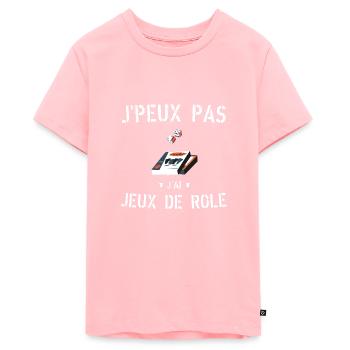 J Peux Pas J ai Jeux de Rôle - T-shirt Premium bio Ado - rose - Devant
