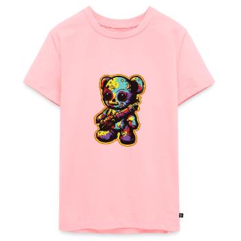 Horreur effrayant ours Halloween Sargeant Scares - T-shirt Premium bio Ado - rose - Devant