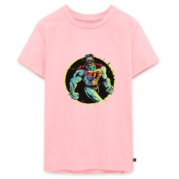 Retro Style 90s Cartoon Comic Super Hero - Teenager Premium Organic T-Shirt - rose - Front