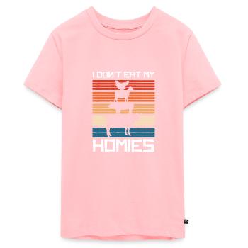 Veganer Tierrechte Fleischlos - Teenager Premium Bio T-Shirt - Rosa - Vorne