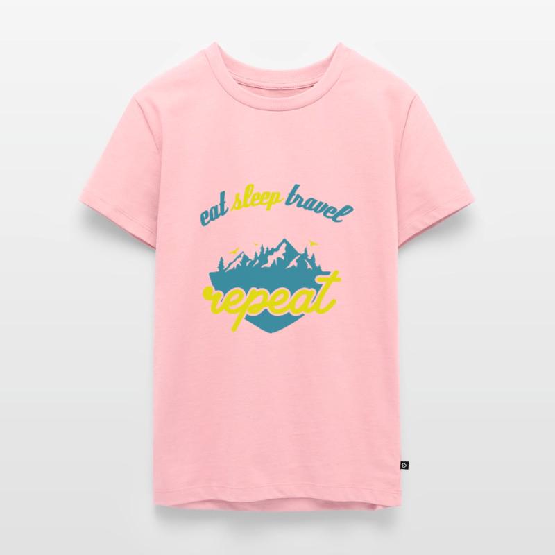 Manger dormir Voyage Répéter T-shirt Premium bio Ado