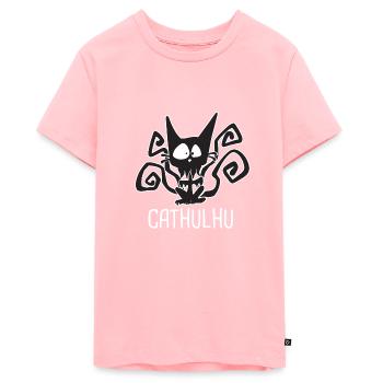 CATHULHU Funny Role Playing Cat RPG - T-shirt Premium bio Ado - rose - Devant