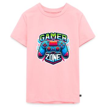 Gamer Zone - Controller Illustration - Teenager Premium Organic T-Shirt - rose - Front