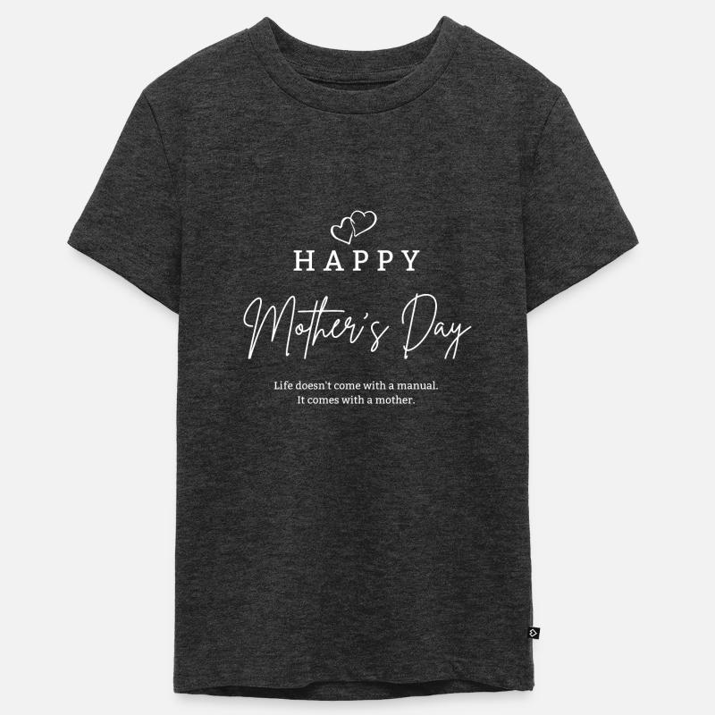 It comes with a mother - Teenager Premium Bio T-Shirt - Anthrazit meliert