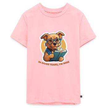 Saggezza canina - Maglietta ecologica premium da ragazzi - rosa - Fronte