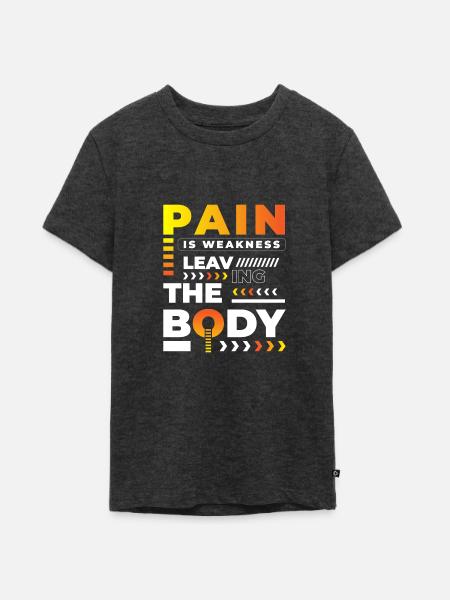 Crosstrainer Ausdauer Sport Trainer - Teenager Premium Bio T-Shirt - Anthrazit meliert