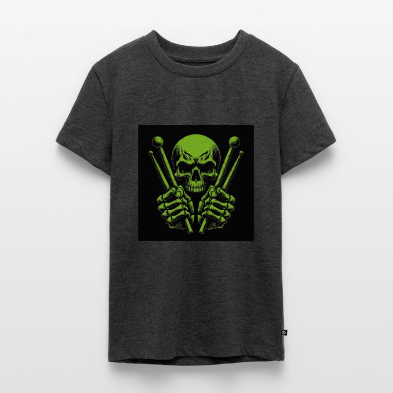 Skull und Drumsticks Loud Rock Vibes Teenager Premium Bio T-Shirt
