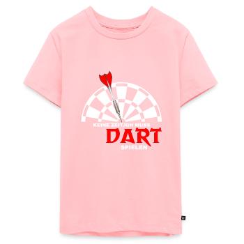 Dartpfeil Dartscheibe Hobby Dart Geschenk - Teenager Premium Bio T-Shirt - Rosa - Vorne