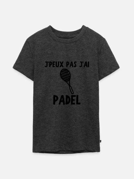 I can't I have Padel - Teenager Premium Organic T-Shirt - heather anthracite