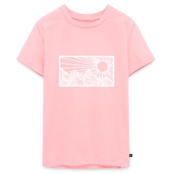 Paysage de montagne fait de lignes pour les alpinistes - T-shirt Premium bio Ado - rose - Devant
