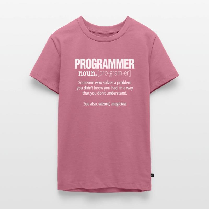 Programmer Noun Funny Software Engineer Coder Teenager Premium Bio T-Shirt