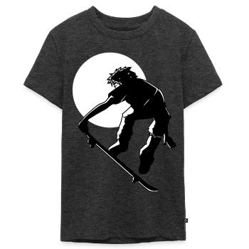 skater - T-shirt Premium bio Ado - anthracite chiné - Devant - AI Model Teenager Male light (155cm)