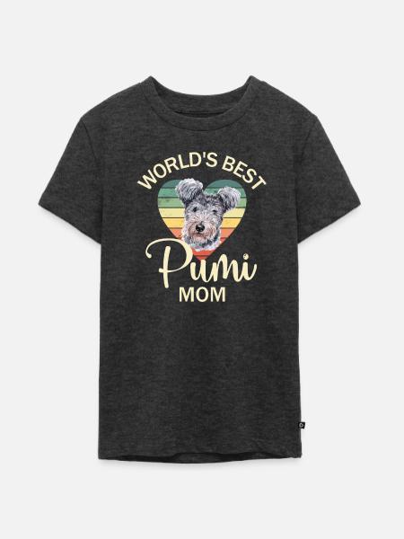 Ungarischer Pumi Hund - Teenager Premium Bio T-Shirt - Anthrazit meliert