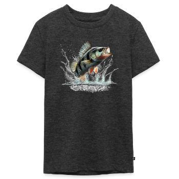 Barsch - Teenager Premium Bio T-Shirt - Anthrazit meliert - Vorne - AI Model Teenager Male light (155cm)