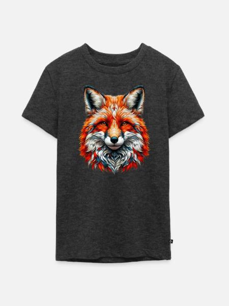 Fuchs - Teenager Premium Bio T-Shirt - Anthrazit meliert