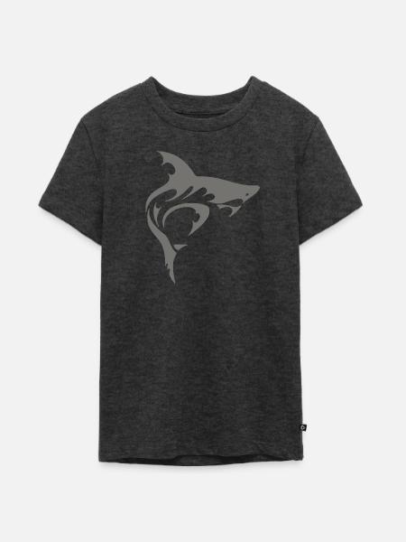 SHARK - Teenager Premium Bio T-Shirt - Anthrazit meliert