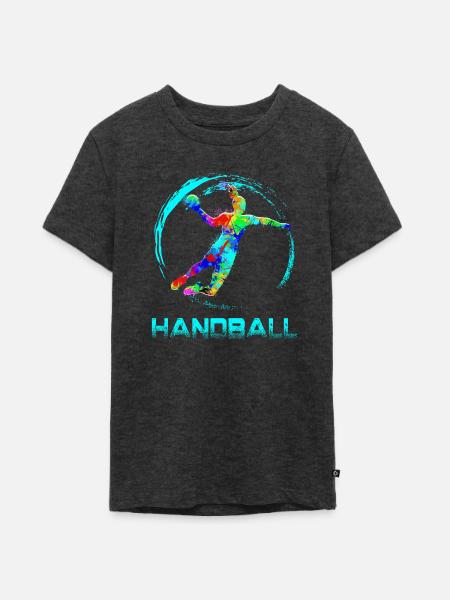 Handball - Teenager Premium Bio T-Shirt - Anthrazit meliert